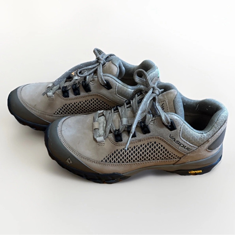 Vasque Talus XT Low Top Leather Vibram Hiking Shoes Brown Women’s Size 7.5 M